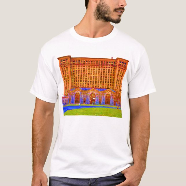detroit train station odd color T-Shirt (Front)