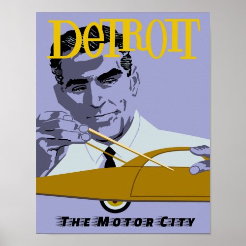 Detroit travel poster