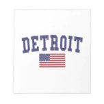 Detroit Us Flag Notepad at Zazzle