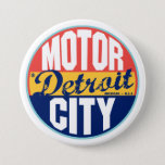 Detroit Vintage Label Button at Zazzle