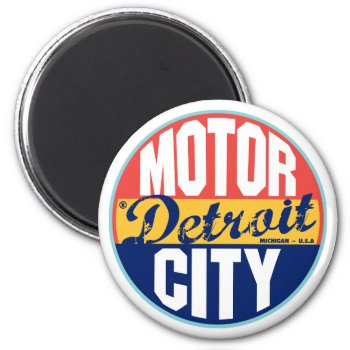Detroit Vintage Label Magnet by TurnRight at Zazzle