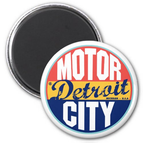 Detroit Vintage Label Magnet