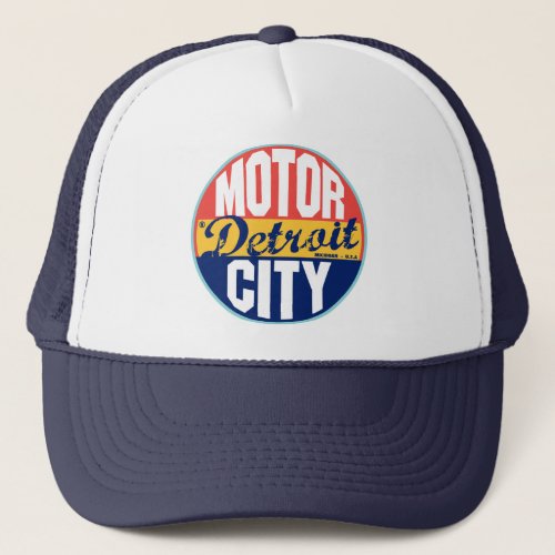 Detroit Vintage Label Trucker Hat