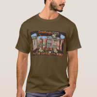 Detroit Vintage Postcard T-Shirt