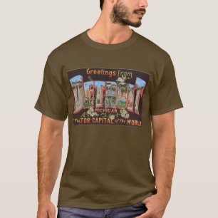 Detroit Vintage Postcard T-Shirt