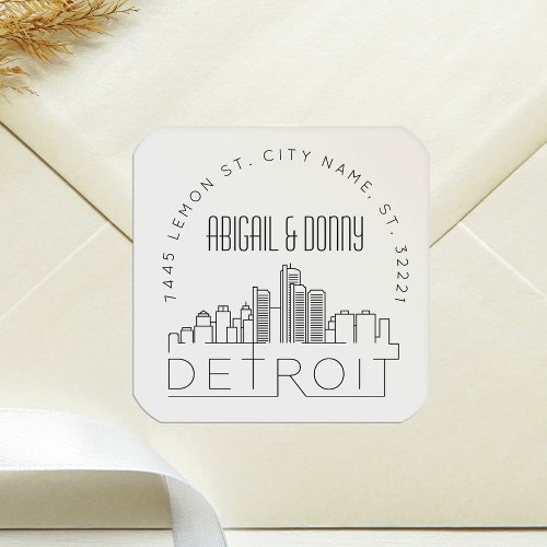 Detroit Wedding  Pre_Addressed Envelope Seal