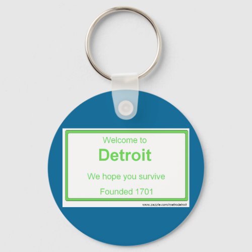 Detroit welcome keychain