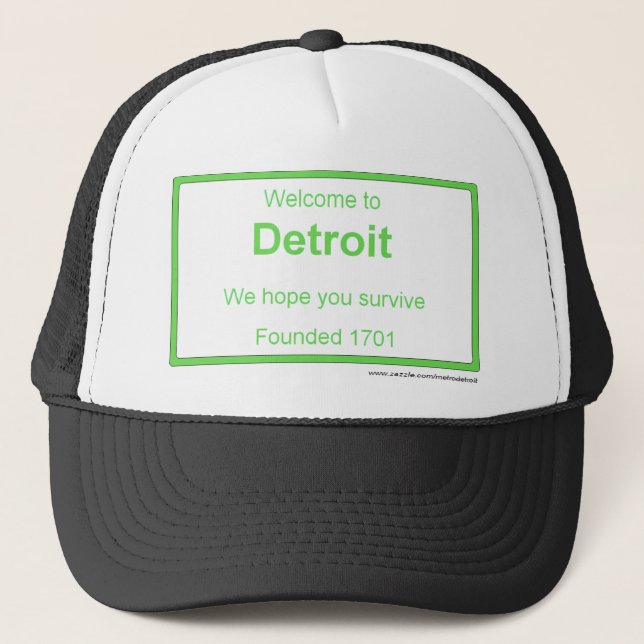 Detroit welcome trucker hat (Front)