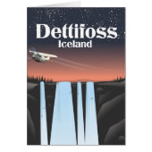 Dettifoss Iceland travel poster. (Front)