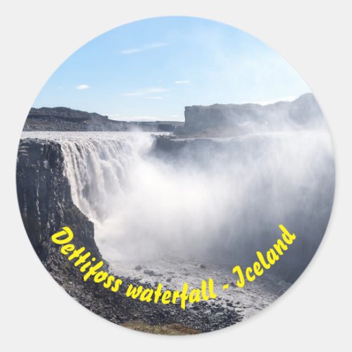 Dettifoss Waterfall in Vatnajokull NP _ Iceland Classic Round Sticker