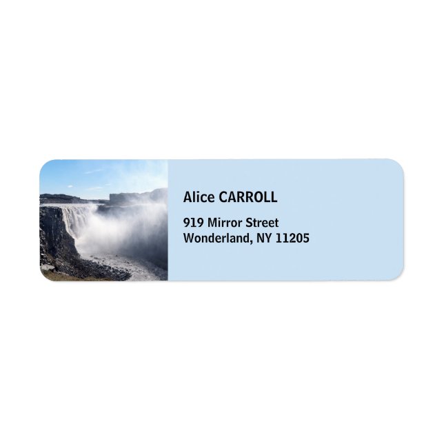Dettifoss Waterfall in Vatnajokull NP - Iceland Label (Front)