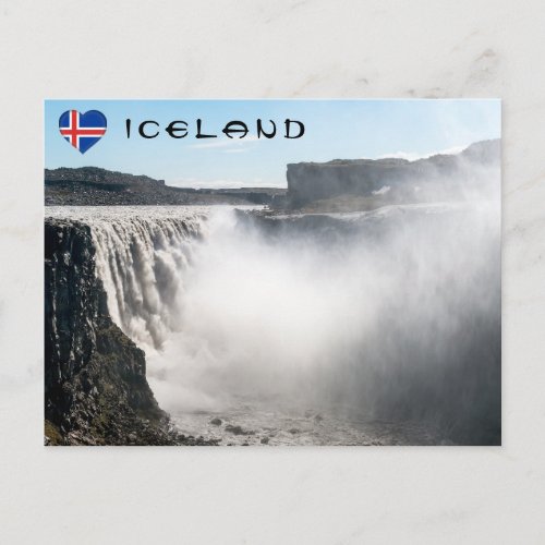 Dettifoss Waterfall in Vatnajokull NP _ Iceland Postcard