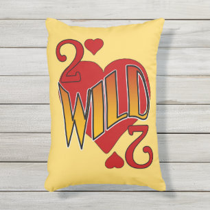 Deuces Wild 2 of Hearts Playing Card Pillow