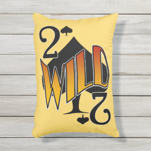 Deuces Wild 2 of Spades Card Pillow
