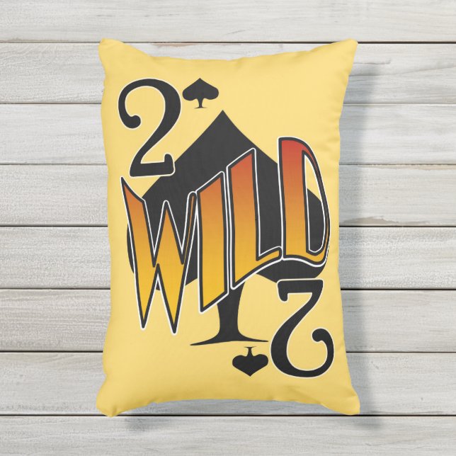Deuces Wild 2 of Spades Card Pillow (Front(Vertical))