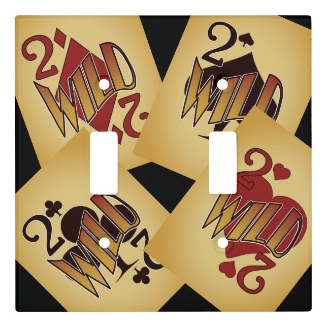 Deuces Wild Poker Card Wall Plate (Front)