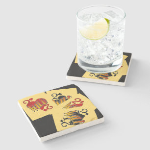 Deuces Wild Stone Coaster Set