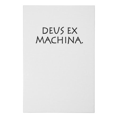 Deus ex machina faux canvas print