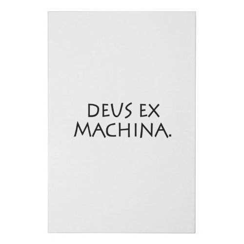 Deus ex machina faux canvas print