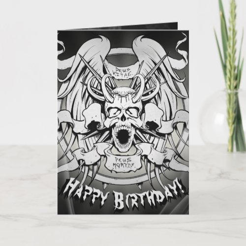 Deus Mortis Heavy Metal God Of Death Card