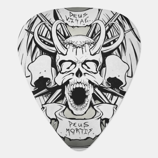 Deus Mortis Heavy Metal God Of Death Guitar Pick (Front)