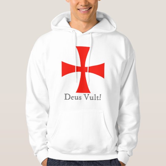 Deus Vult God Wills It Crusader Athletic Mens Dri-Power Pullover Hoodie Cotton Hooded Sweatshirt Sportswear