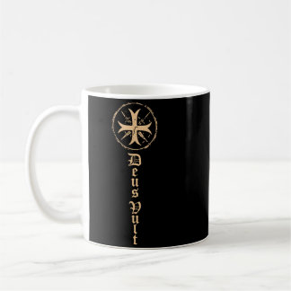 Deus Vult Knights Templar Medieval Crusader Coffee Mug