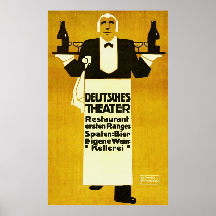 Deutches Theater Restaurant ~ Vintage Ad Print