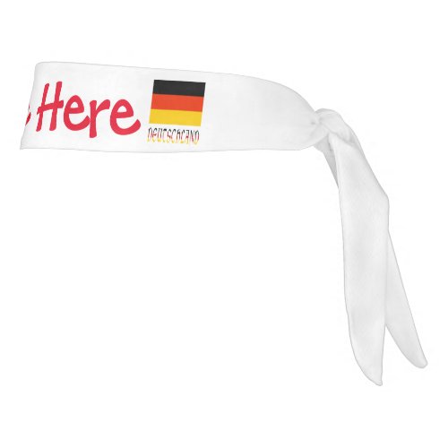 Deutchland and German Flag Personalized in Red Tie Headband