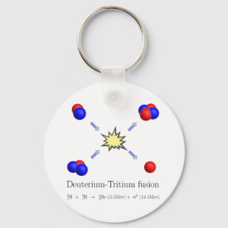 Deuterium-Tritium fusion with equation Keychain