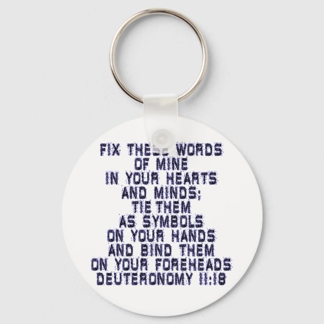 Deuteronomy 11:18 keychain (Front)