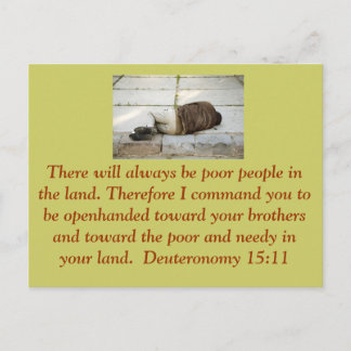 Deuteronomy 15:11 Post Card