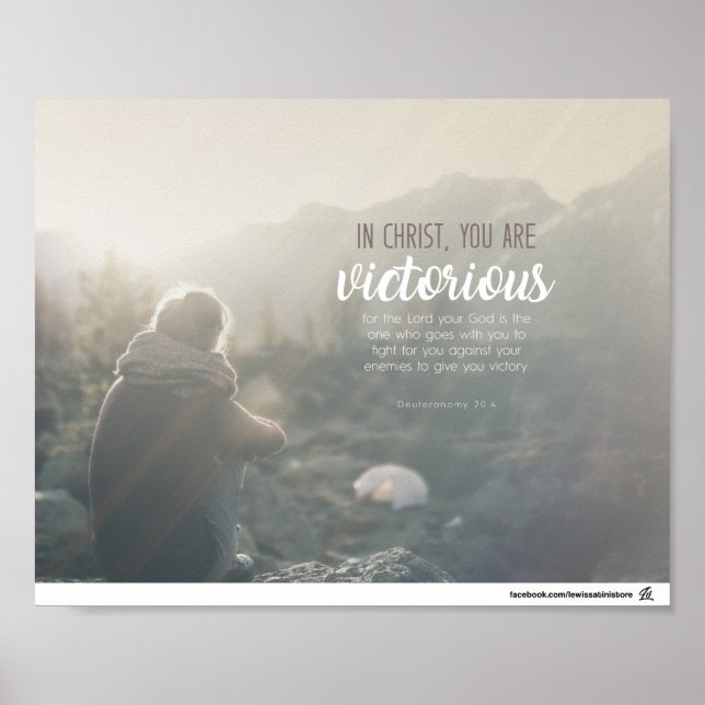 Deuteronomy 20:4 - You are victorious Poster (Front)