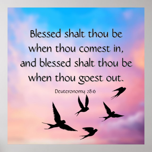 Deuteronomy 28:6  poster (Front)