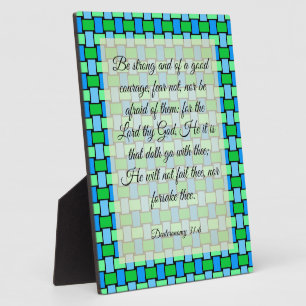 Deuteronomy 31:6 plaque