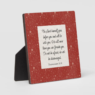 Deuteronomy 31:8 Bible Verse Image Plaque
