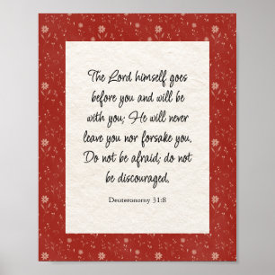 Deuteronomy 31:8 Bible Verse Image Poster