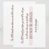 Deuteronomy 31:8, Do Not be Afraid Flat Card (Front/Back)