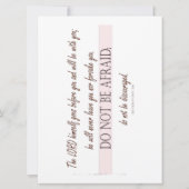 Deuteronomy 31:8, Do Not be Afraid Flat Card (Back)