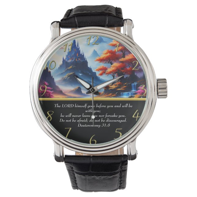 Deuteronomy 31:8 moutain lake  watch (Front)