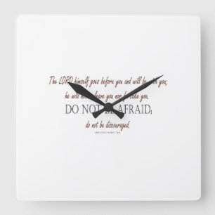 Deuteronomy_31:8 Square Wall Clock