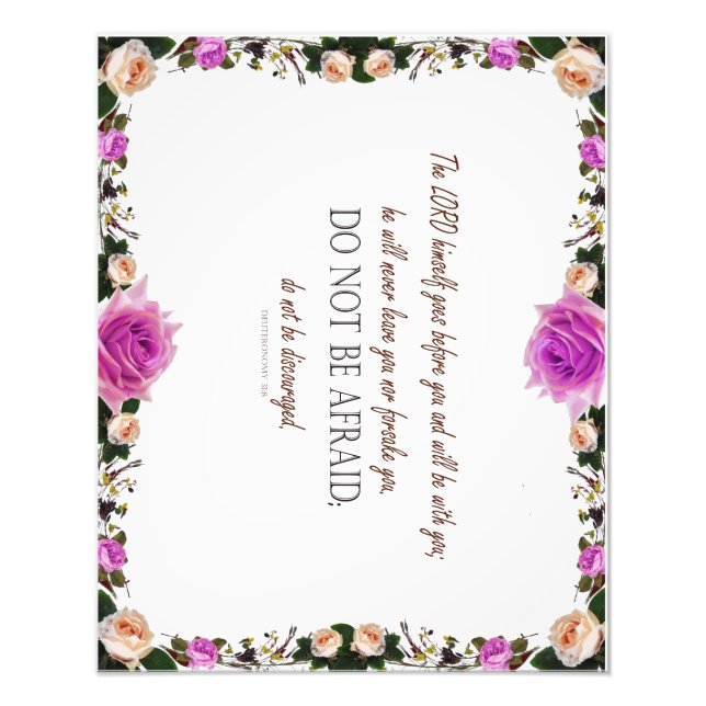 Deuteronomy 31, Do Not Be Afraid, Photo Print (Front)