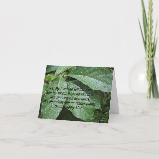 Deuteronomy 32:2 card (Front)