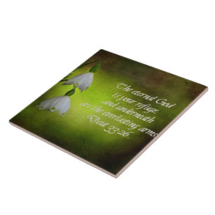 Deuteronomy 33:26 Eternal Refuge Inspirational Ceramic Tile
