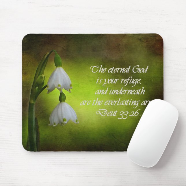 Deuteronomy 33:26 Eternal Refuge Inspirational Mouse Pad (With Mouse)