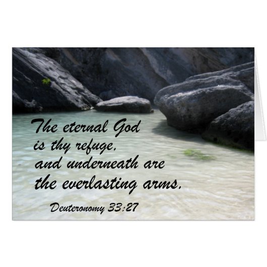 Deuteronomy 33:27 cards (Front Horizontal)
