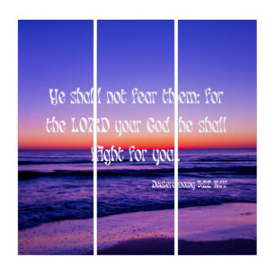 Deuteronomy 3:22 KJV Bible Verse Pic Wall Art