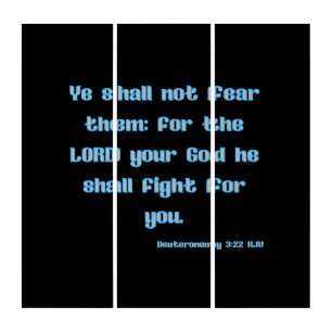 Deuteronomy 3:22 KJV Bible Verse Wall Art