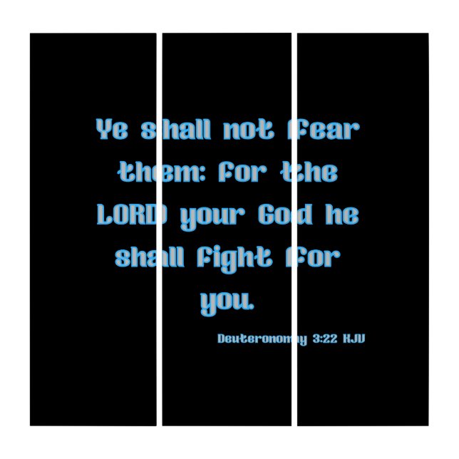 Deuteronomy 3:22 KJV Bible Verse Wall Art (Front)