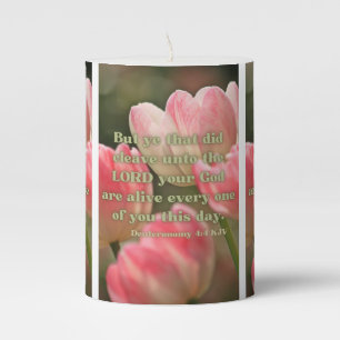 Deuteronomy 4:4 KJV Bible Verse Pic Pillar Candle
